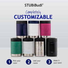 Load image into Gallery viewer, STUBiBudi 12oz Beer Cooler for Bottles and Cans with Bottle Opener (Matt Black)