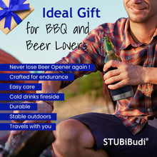 Load image into Gallery viewer, STUBiBudi 12oz Beer Cooler for Bottles and Cans with Bottle Opener (Matt Black)