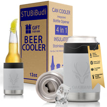Load image into Gallery viewer, STUBiBudi 12oz Beer Cooler for Bottles and Cans with Bottle Opener (Mist Grey)
