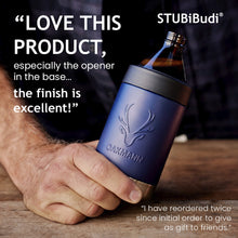 Load image into Gallery viewer, STUBiBudi 14oz Beer Cooler for Bottles &amp; Cans Built-In Bottle Opener (Navy)
