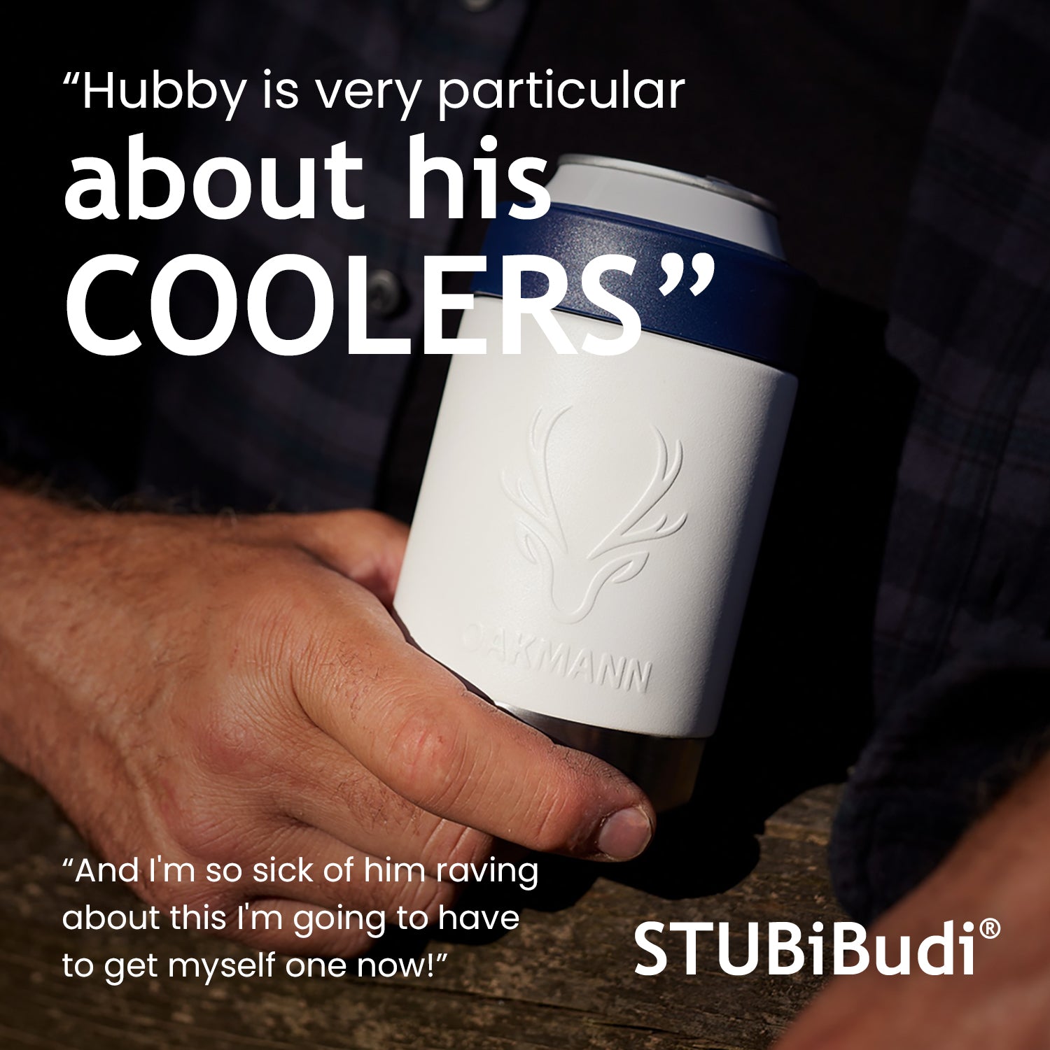 STUBiBudi 12oz Beer Cooler for Bottles and Cans with Bottle Opener (White)