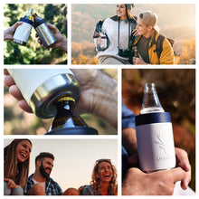Load image into Gallery viewer, STUBiBudi 12oz Beer Cooler for Bottles and Cans with Bottle Opener (White)
