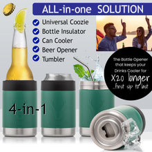 Load image into Gallery viewer, STUBiBudi 12oz Beer Cooler for Bottles and Cans with Bottle Opener (Green)
