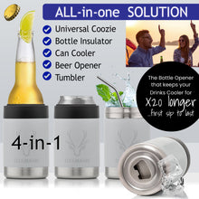 Load image into Gallery viewer, STUBiBudi 12oz Beer Cooler for Bottles and Cans with Bottle Opener (Mist Grey)
