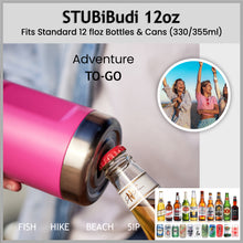 Load image into Gallery viewer, STUBiBudi 12oz Beer Cooler for Bottles and Cans with Bottle Opener (Pink)
