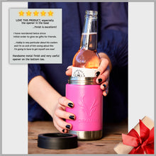 Load image into Gallery viewer, STUBiBudi 12oz Beer Cooler for Bottles and Cans with Bottle Opener (Pink)
