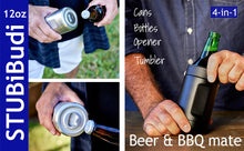 Load image into Gallery viewer, STUBiBudi 12oz Beer Cooler for Bottles and Cans with Bottle Opener (Steel)
