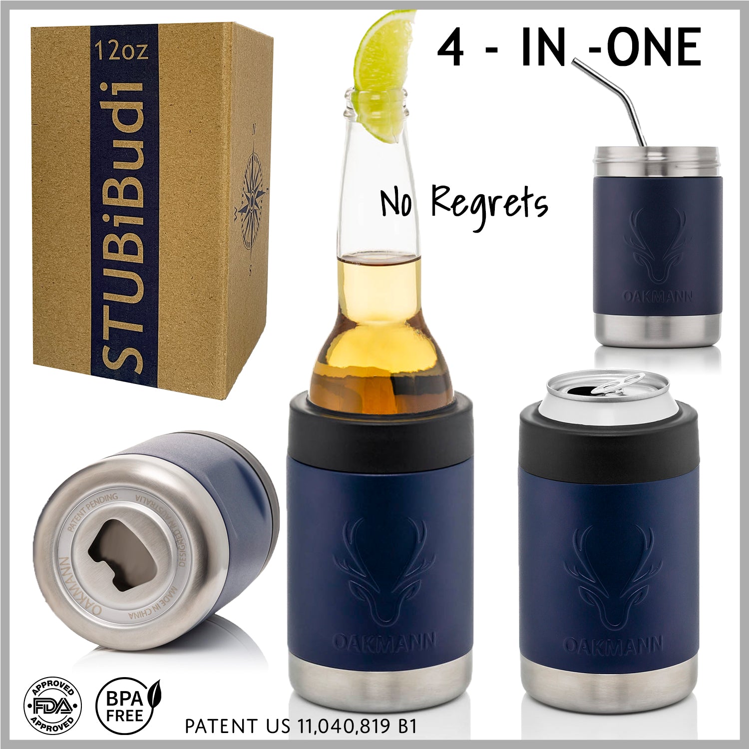 STUBiBudi Beer Can Cooler 12 oz Beer Bottle Insulator Beer Bottle Opener, 3  in 1 Universal Can Cozy Insulated Can Cooler Beer Cooler 4 in 1 Can Holder  Beer Gifts Men Beer Opener (Navy) - Yahoo Shopping