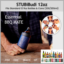 Load image into Gallery viewer, STUBiBudi 12oz Beer Cooler for Bottles and Cans with Bottle Opener (Navy)
