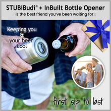 Load image into Gallery viewer, STUBiBudi 12oz Beer Cooler for Bottles and Cans with Bottle Opener (White)
