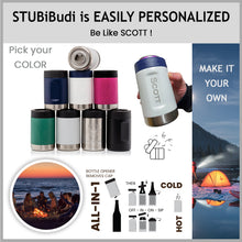 Load image into Gallery viewer, STUBiBudi 12oz Beer Cooler for Bottles and Cans with Bottle Opener (Matt Black)
